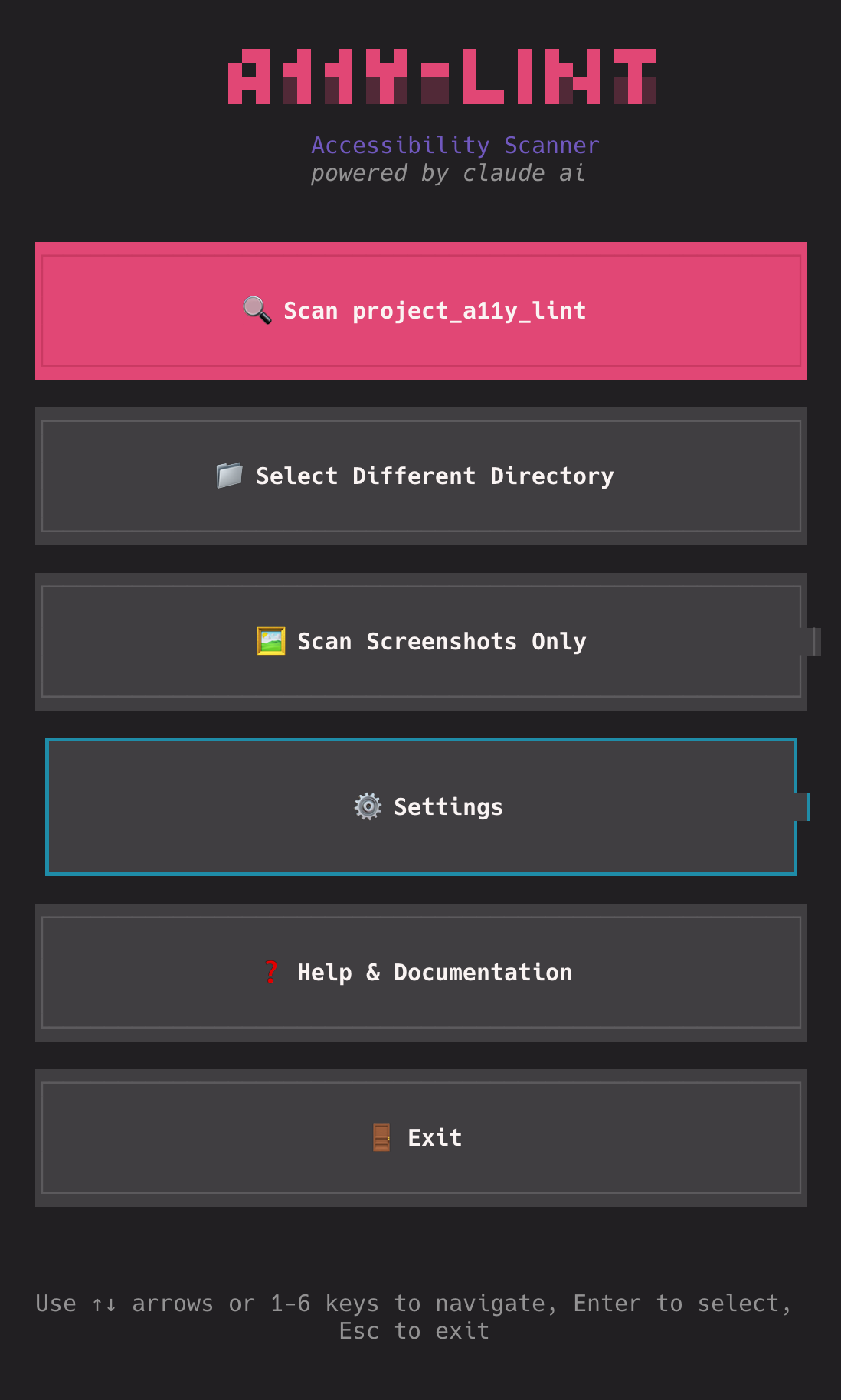 Interface em Modo Escuro